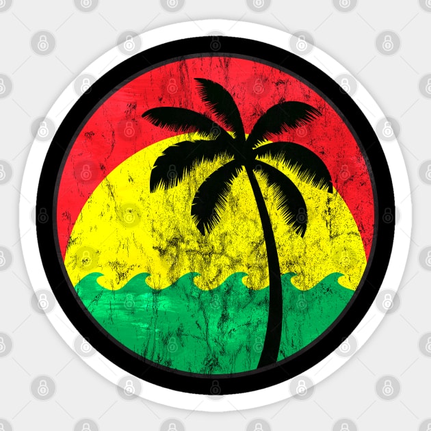 Vintage Reggae Logo Sticker by Dojaja